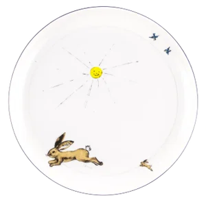 Brown Porcelain Collection Plate from Litolff, 1946