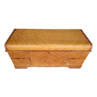 Lane Furniture Art Deco Style Cedar Blanket Chest Trunk For Sale