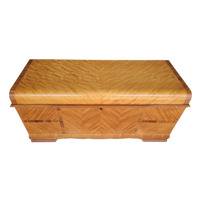 Lane Furniture Art Deco Style Cedar Blanket Chest Trunk For Sale