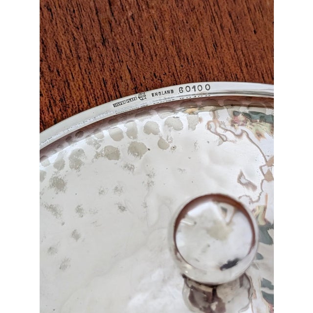 Silver Silver Plated Clover Ball Footed Dish from Elkington & Co, 1950s For Sale - Image 8 of 18