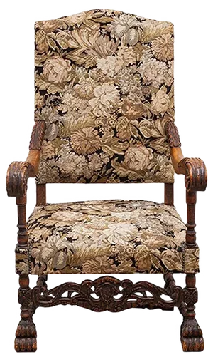 Antique High Back Parlor Chair, France