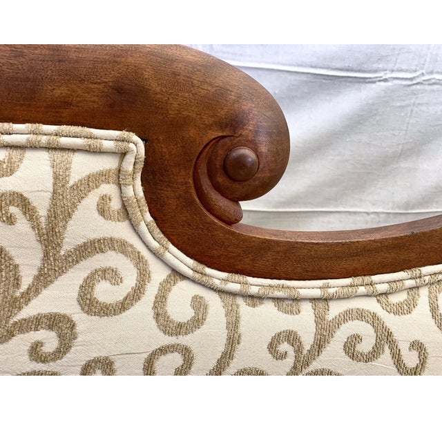 Wood 19th Century Antique Classical Revival Settee For Sale - Image 7 of 7