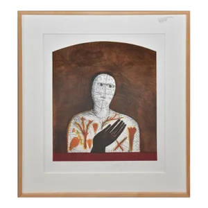 Mimmo (Domenico) Paladino (Born 1948) Colored Etching,
