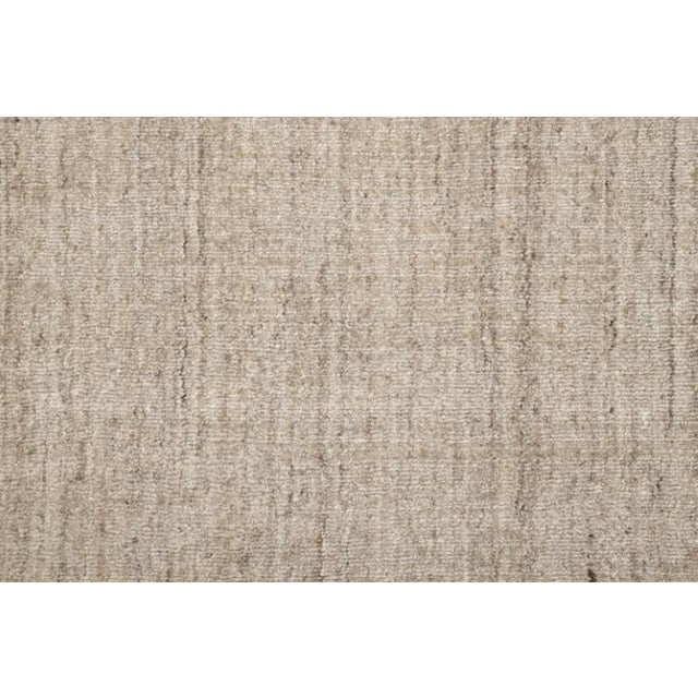 Contemporary Rug & Kilim’s Oversized Modern Textural Solid Rug in Beige Tones and Striae - 11x18 For Sale - Image 3 of 7