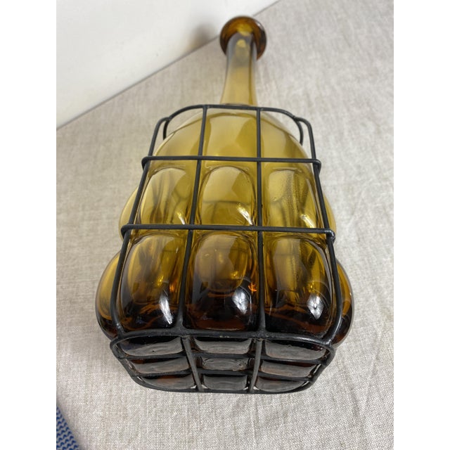 Glass Bottle Encased in Wrought Iron, 1930s For Sale - Image 12 of 15