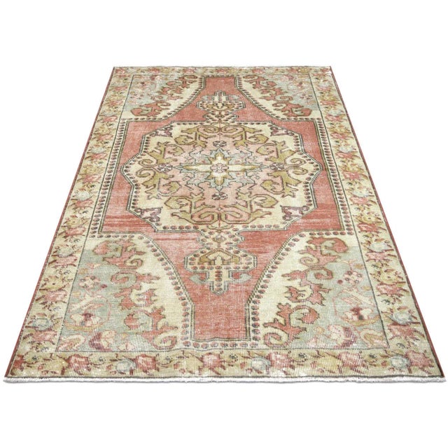 1960s Turkish Oushak Rug For Sale In Los Angeles - Image 6 of 7