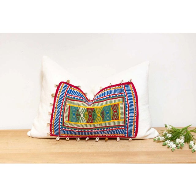 Textile Khanpur Himalayas Tribal Antique Linen Pillow For Sale - Image 7 of 7