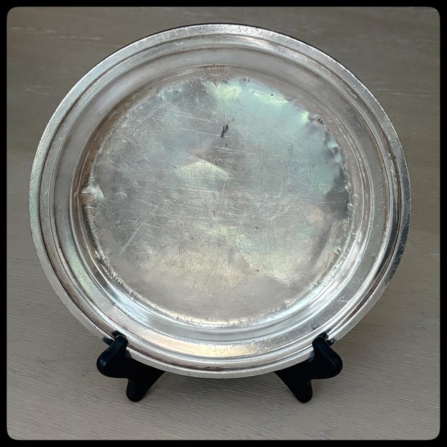Antique Silver Plate Platter Diplomat Hotel Miami 10” For Sale - Image 12 of 12