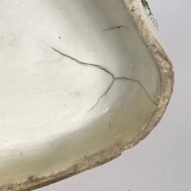 Sized Peach Colored Staffordshire Castle Cottage Pastille Burner Spill Vase For Sale - Image 12 of 13