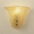 Ribbed Amber and Golden Murano Glass Wall Lamps, 1960s, Set of 2 For Sale - Image 4 of 11