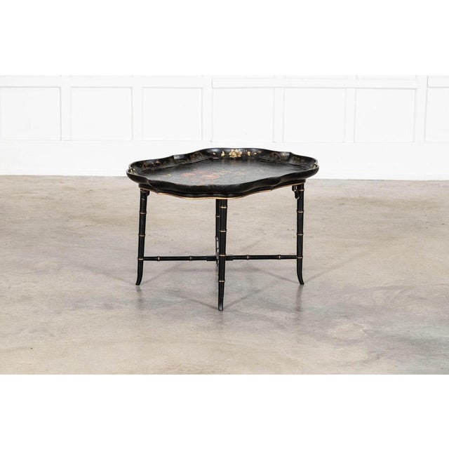 Chinoiserie Tray Table from Jennens & Bettridge, 1890s For Sale - Image 12 of 17