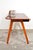 Beautifully designed and curved teak desk with contrasting lighter-colored hardwood legs. Truly stunning and in very good...