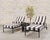 An elegant pair of McKinnon and Harris Beaufort Sun Chaises (model 811A) in a dark powder-coated charcoal finish finish....