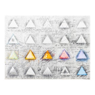 Elfi Schuselka "4 X 5 Triangles" Mixed Media For Sale