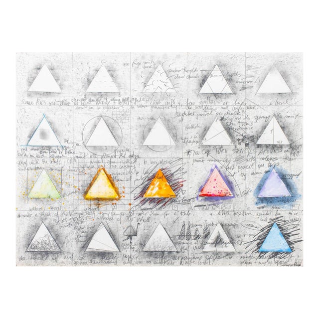 Elfi Schuselka "4 X 5 Triangles" Mixed Media For Sale