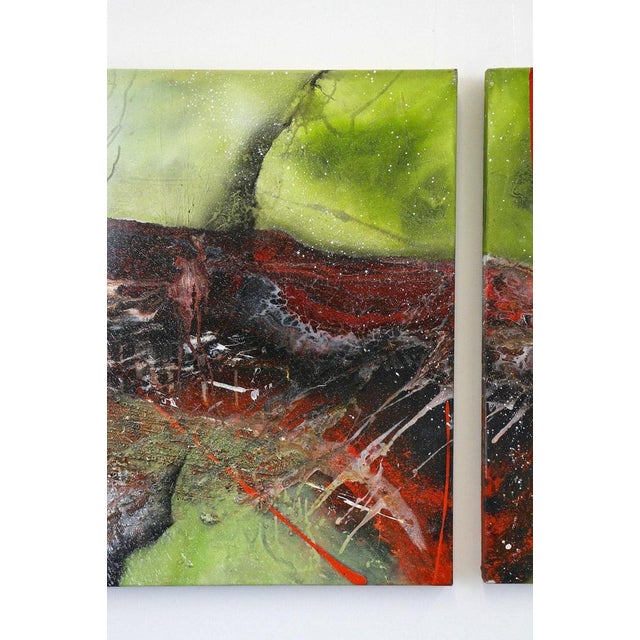 MS, The Alli-Gate Diptych, 2021, Acrylic on Canvases, Set of 2 For Sale - Image 4 of 15