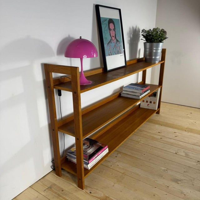 Low Vintage Danish Bookcase, 1960s For Sale - Image 5 of 8