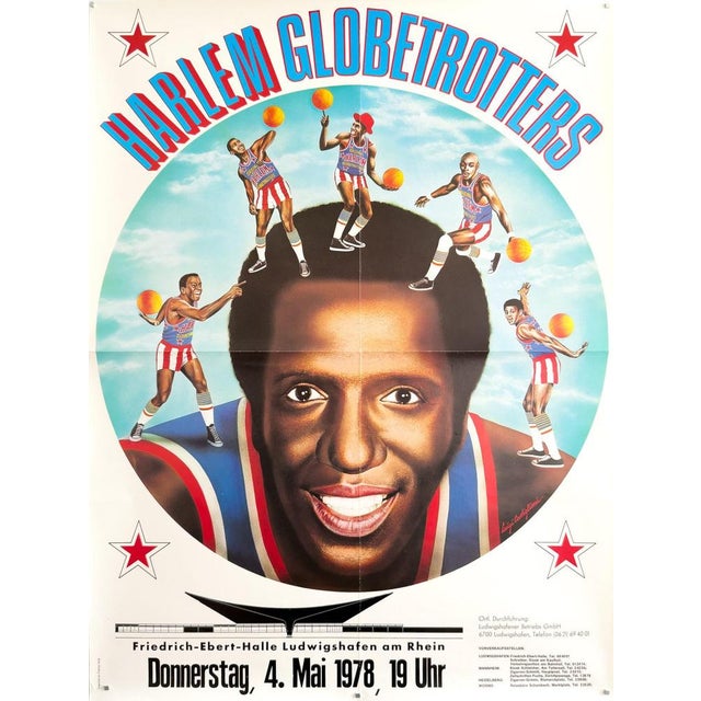 Harlem Globetrotters Event Poster from Luigi Castiglioni, 1978 For Sale - Image 10 of 10