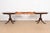 Wood Baker Furniture Style Georgian Mahogany Double Pedestal Extension Dining Table, Newly Refinished For Sale - Image 7 of 12