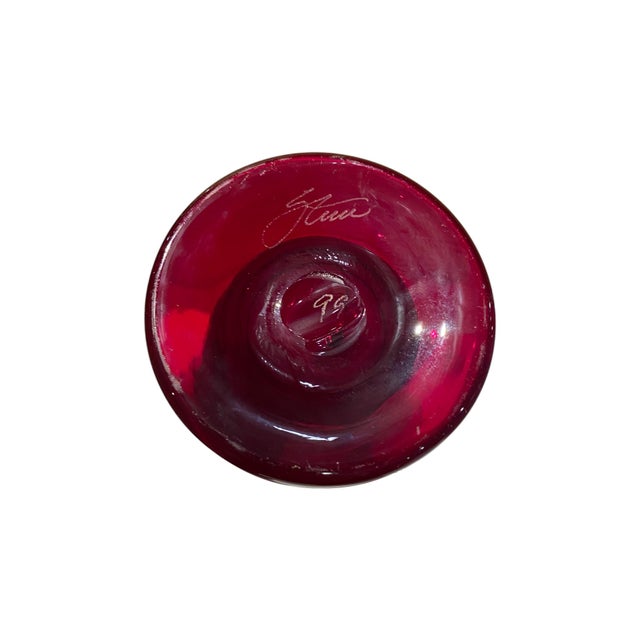 1990s Rick Strini Studio Art Glass Amphora Vase, Smithsonian, Metropolitan Museum of Art For Sale - Image 9 of 9