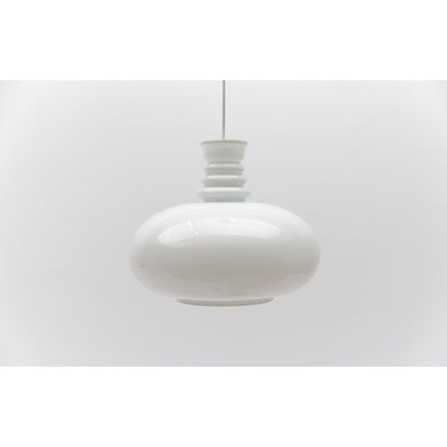 White Milk Glass Ceiling Lamp from Peill & Putzler, 1960s For Sale - Image 6 of 13
