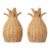 Pair of Vintage Palm Beach Style Woven Rattan Pineapple Wall Sconces For Sale
