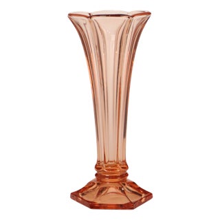 Art Deco Pink Rosaline Vase from Val Saint Lambert, 1935 For Sale