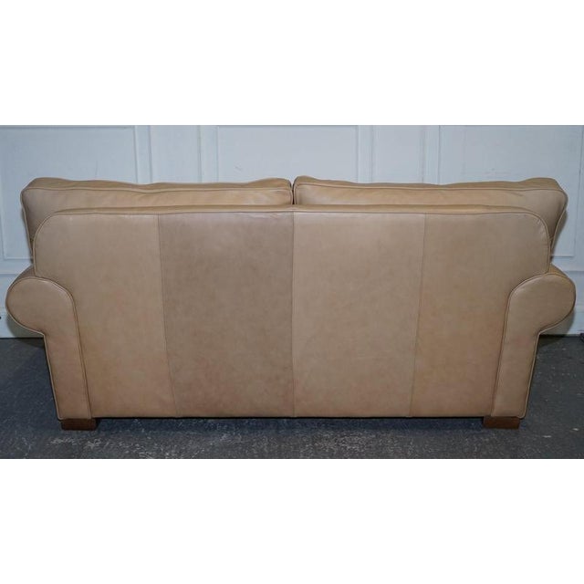 Latte Brown Leather Two Seater Sofa by Multiyork England For Sale - Image 15 of 18