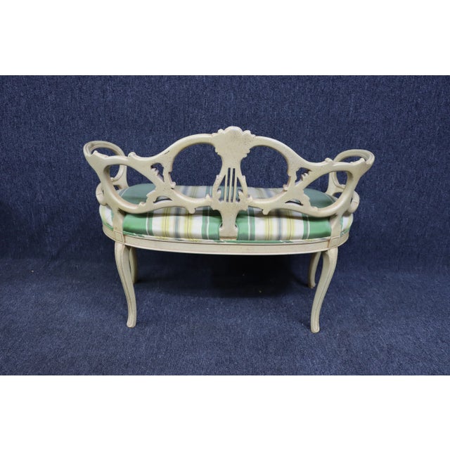 Louis XV Style Light Yellow Carved Bench For Sale In Philadelphia - Image 6 of 9