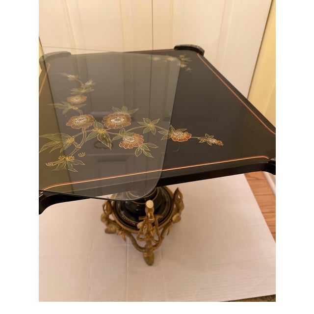 Wood French Low Table with Aesthetic Movement Ormolu Base by Maison Giroux 1870's For Sale - Image 7 of 17