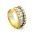 1980s American 18k Gold 4.60 Carat Diamond Wide Band Ring, Size 6.5 For Sale - Image 4 of 12