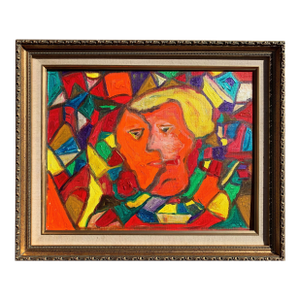 Original Surrealist Acrylic Painting Serg Graff "Lovers" Signed Framed Art Coa