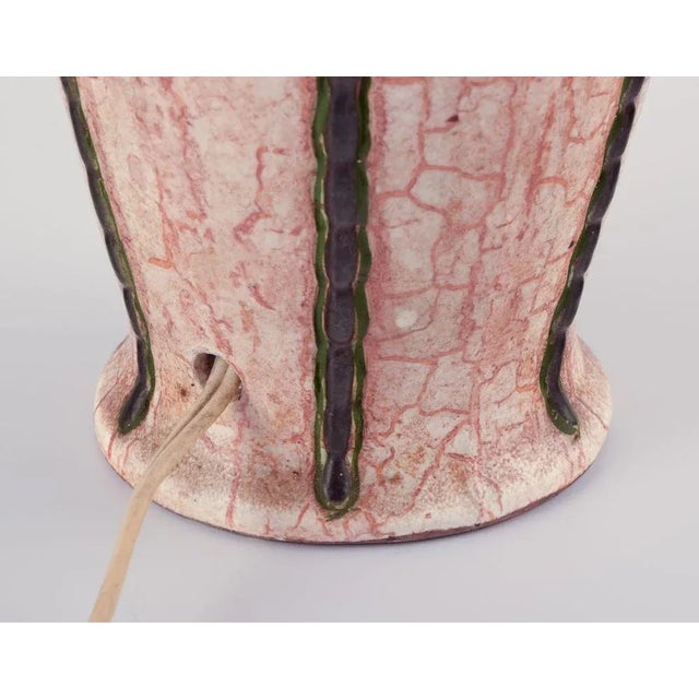 Art Nouveau Ceramic Table Lamp, 1930s For Sale - Image 6 of 10