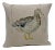 16" Square Pillow Adorned With a Stately Blue Swedish Mallard Duck - Made in Uk. For Sale