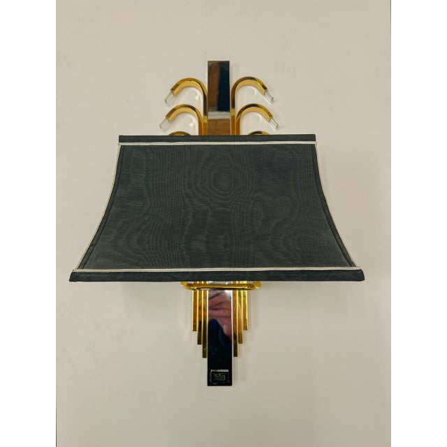 Skyscrape Wall Lamp in Brass and Chrome from WKR Leuchten, 1970s For Sale - Image 4 of 13