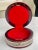 Wood Mid 20th Century Inlaid Mother of Pearl Round Box For Sale - Image 7 of 10