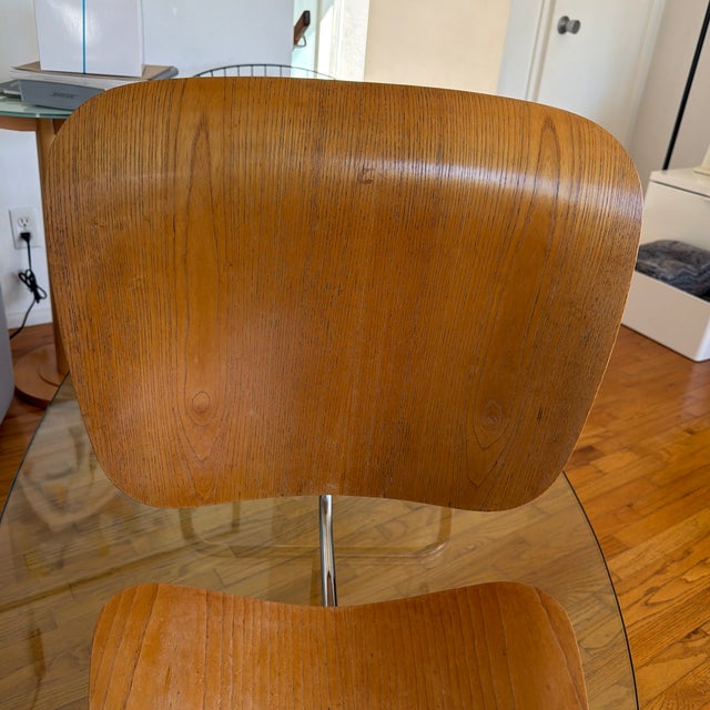 Vintage 1990s Eames DCM-style Molded Plywood Dining Chairs Purchased From Grot Modern Furniture in Redondo Beach. For Sale - Image 9 of 12