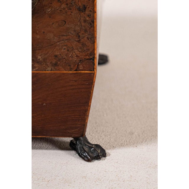 Wood Regency Burl Yew Tea Caddy (C. 1820) For Sale - Image 7 of 10