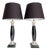 Vintage Hollywood Regency Dutch Table Lamps in NIckel by Colmore, Set of 2 For Sale