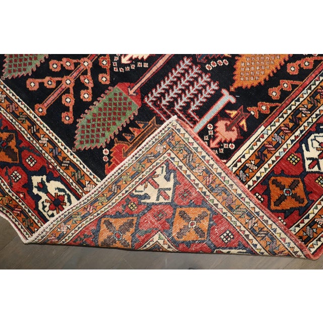 Early 20th Century Early 20th Century Tree of Life Persian Bakhtiari Rug - 5' x 6'6" For Sale - Image 5 of 10