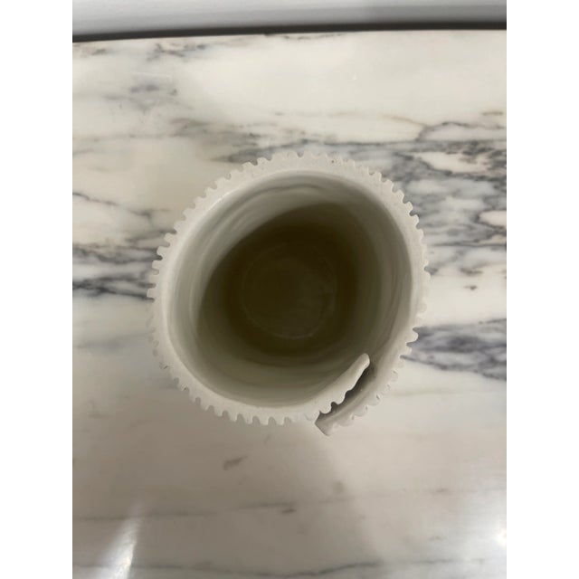 Cym Warkov Med Ribbed Porcelain Vase For Sale In Little Rock - Image 6 of 8