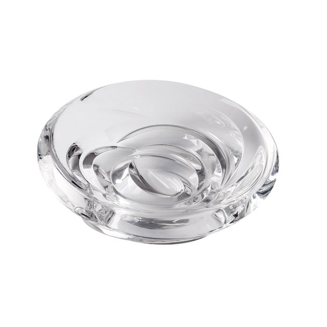 Orrefors Large Crystal Bowl from Orrefors, Sweden, 1970s For Sale - Image 4 of 4