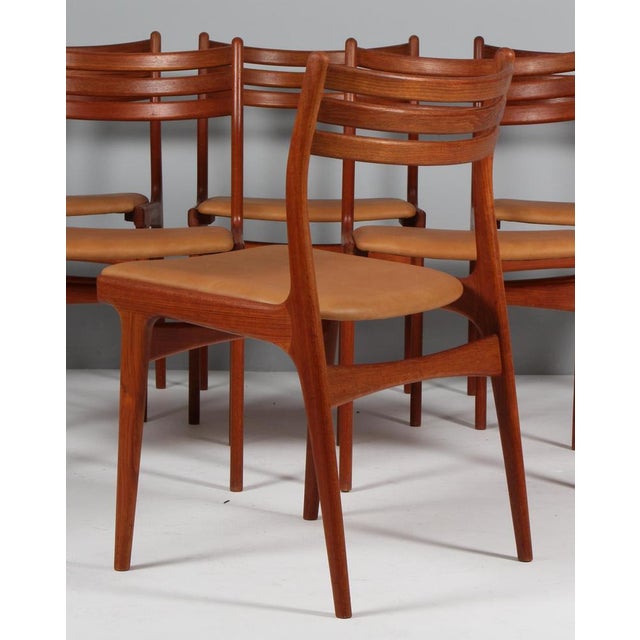 Tan Model U20 Dining Chairs in Teak by Johannes Andersen for Uldum Møbelfabrik, Set of 6 For Sale - Image 8 of 9