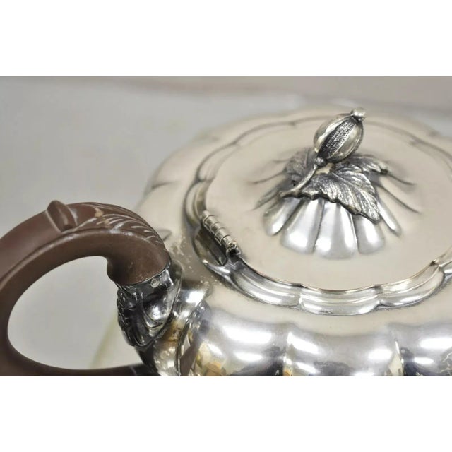 Metal Early 20th Century Old English Melon Community Plate Silver Plated Coffee Tea Set - 2 Pieces For Sale - Image 7 of 11