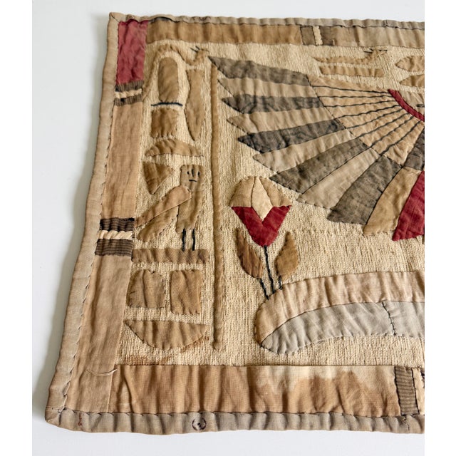 1920s Egyptian Revival Khayamiya Textile Wall Hanging For Sale - Image 9 of 16