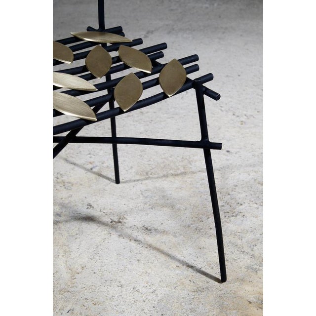 Not Yet Made - Made To Order Autumn Chair in Steel and Brass by Frederic Gaillard For Sale - Image 5 of 8