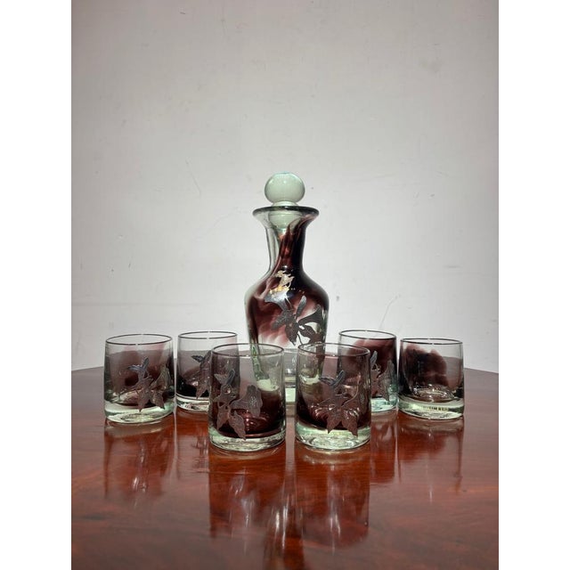Crystal Glass Set by Jean Claude Novaro, Set of 7 For Sale - Image 10 of 10