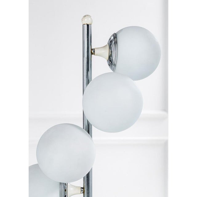 Iron, Brass & Marble Floor Lamp by Alberello Galassia for Stilnovo, 1950s, in Very Good conditions. Designed 1950 to 1959...