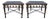 Pair Vintage Black Arched Side Tables Gold Accented For Sale