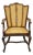 Antique Victorian Walnut and Cane Carved Lounge Arm Chair W/ Queen Anne Legs For Sale
